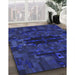 Machine Washable Transitional Blue Rug in a Family Room, wshpat168blu