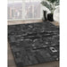 Machine Washable Transitional Carbon Gray Rug in a Family Room, wshpat168gry