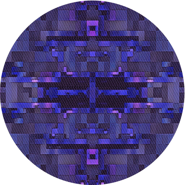 Square Machine Washable Transitional Amethyst Purple Rug in a Living Room, wshpat168pur