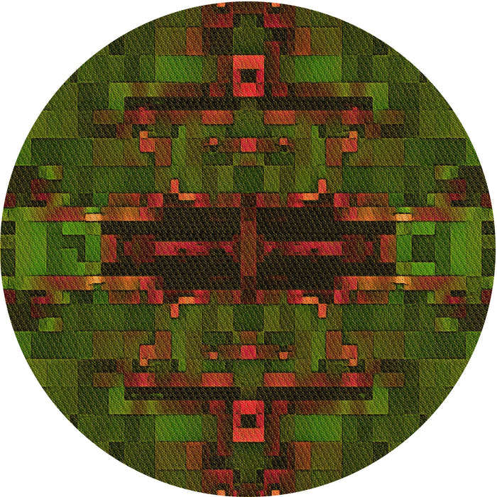 Square Patterned Red Rug, pat168yw