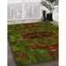 Patterned Red Rug in Family Room, pat168yw