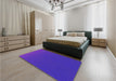 Round Machine Washable Transitional Neon Purple Rug in a Office, wshpat1680pur