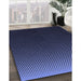 Machine Washable Transitional Night Blue Rug in a Family Room, wshpat1681blu