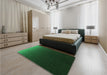 Patterned Black Rug in a Bedroom, pat1681grn