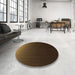 Round Patterned Midnight Gray Rug in a Office, pat1681org