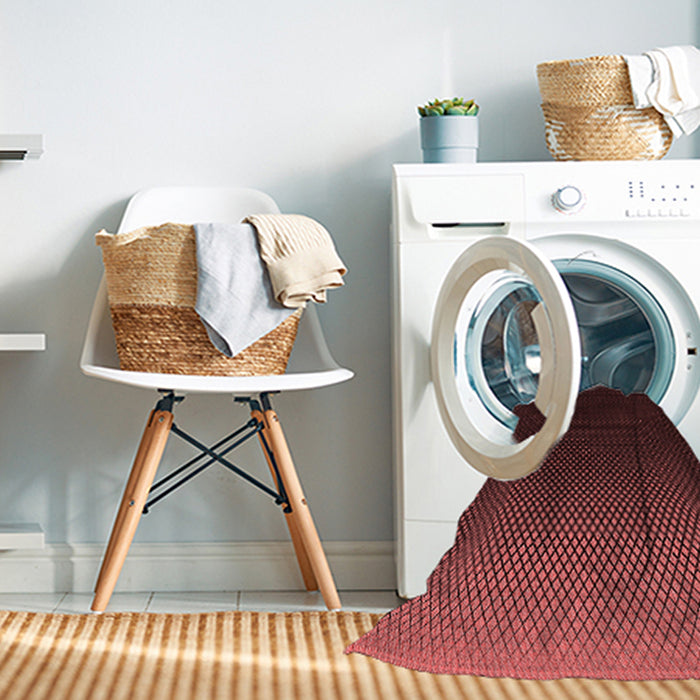 Machine Washable Transitional Chocolate Brown Rug in a Washing Machine, wshpat1681rd
