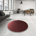 Round Patterned Chocolate Brown Rug in a Office, pat1681rd