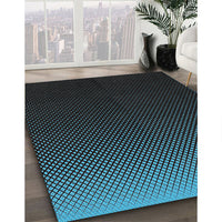 Patterned Black Novelty Rug, pat1681