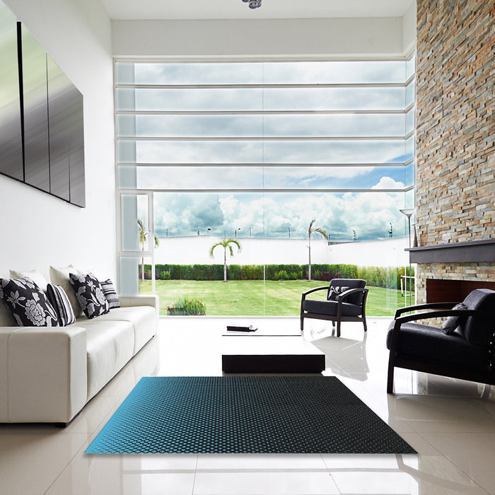 Square Machine Washable Transitional Black Rug in a Living Room, wshpat1681