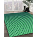 Machine Washable Transitional Spring Green Rug in a Family Room, wshpat1682lblu