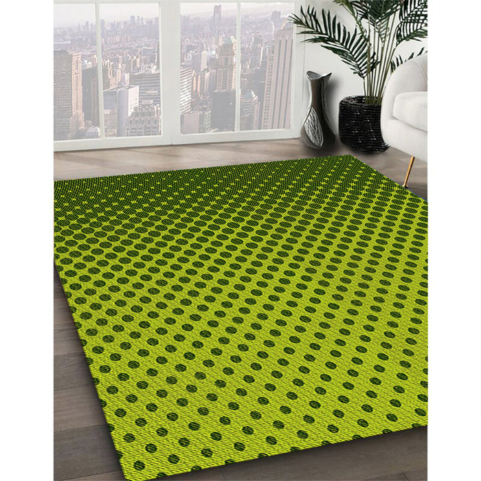 Machine Washable Transitional Pistachio Green Rug in a Family Room, wshpat1682yw