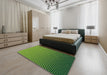 Patterned Green Abstract Machine Washable Rug in a Bedroom, wshpat1682