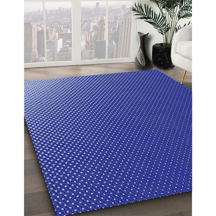 Machine Washable Transitional Light Slate Blue Rug in a Family Room, wshpat1683blu