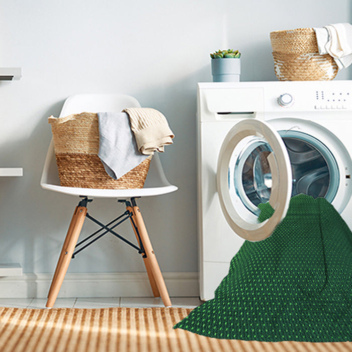 Machine Washable Transitional Deep Teal Green Rug in a Washing Machine, wshpat1683grn