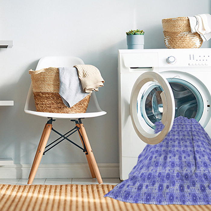 Machine Washable Transitional Jeans Blue Rug in a Washing Machine, wshpat1684blu