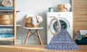 Machine Washable Transitional Denim Blue Rug in a Washing Machine, wshpat1684lblu
