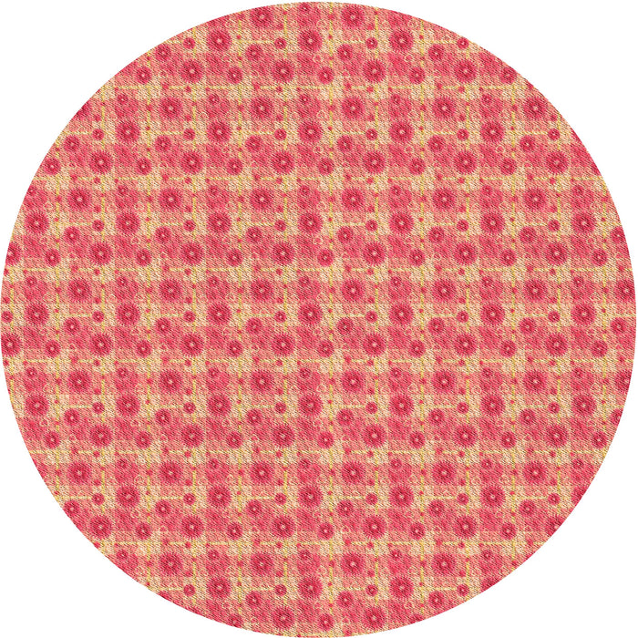 Square Machine Washable Transitional Coral Orange Rug in a Living Room, wshpat1684org