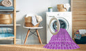Machine Washable Transitional Violet Purple Rug in a Washing Machine, wshpat1684pur