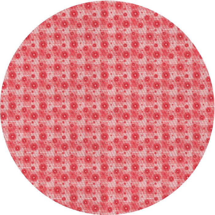 Square Machine Washable Transitional Light Coral Pink Rug in a Living Room, wshpat1684rd