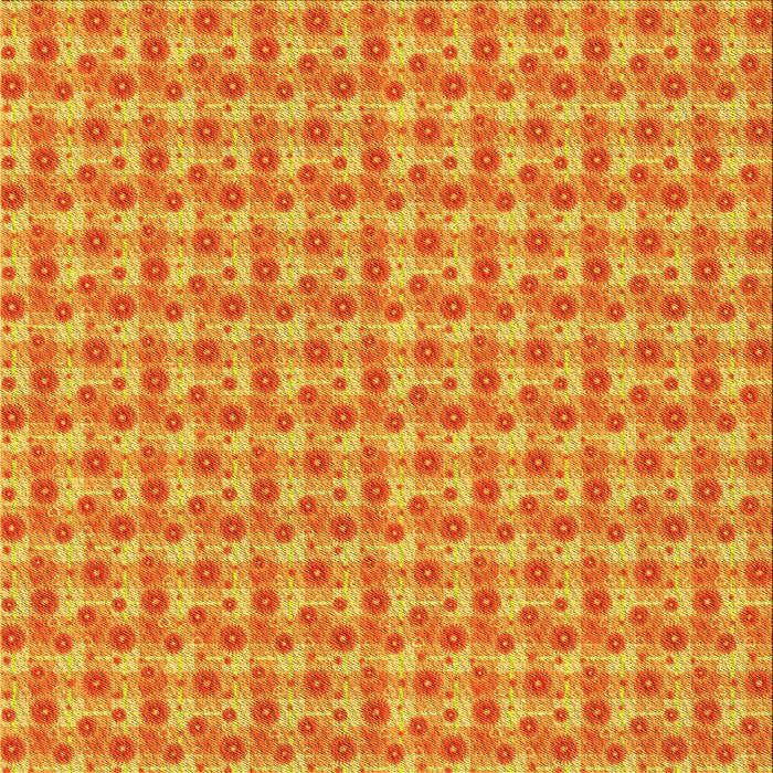 Round Machine Washable Transitional Orange Red Orange Rug, wshpat1684yw