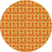 Square Machine Washable Transitional Orange Red Orange Rug in a Living Room, wshpat1684yw