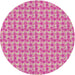 Square Patterned Deep Pink Abstract Machine Washable Rug, wshpat1684