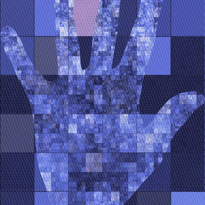 Patterned Denim Dark Blue Rug, pat1685blu