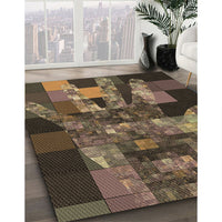 Patterned Milk Chocolate Brown Rug, pat1685brn