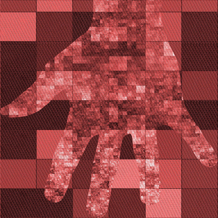 Round Patterned Cranberry Red Rug, pat1685rd