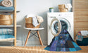 Machine Washable Transitional Deep-Sea Blue Rug in a Washing Machine, wshpat1685