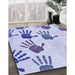 Machine Washable Transitional Lavender Blue Rug in a Family Room, wshpat1686blu