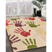 Patterned Golden Blonde Gold Rug in Family Room, pat1686org