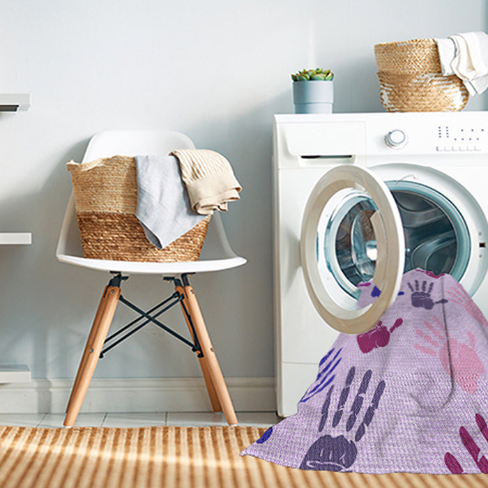 Machine Washable Transitional Medium Orchid Purple Rug in a Washing Machine, wshpat1686pur