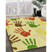 Patterned Cinnamon Brown Rug in Family Room, pat1686yw