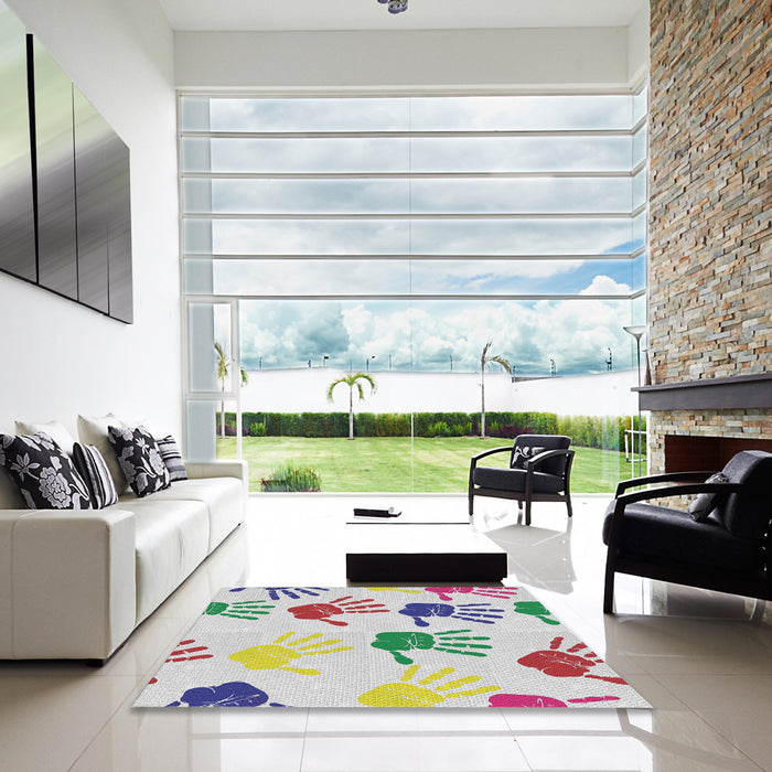 Square Machine Washable Transitional Rose Dust Purple Rug in a Living Room, wshpat1686