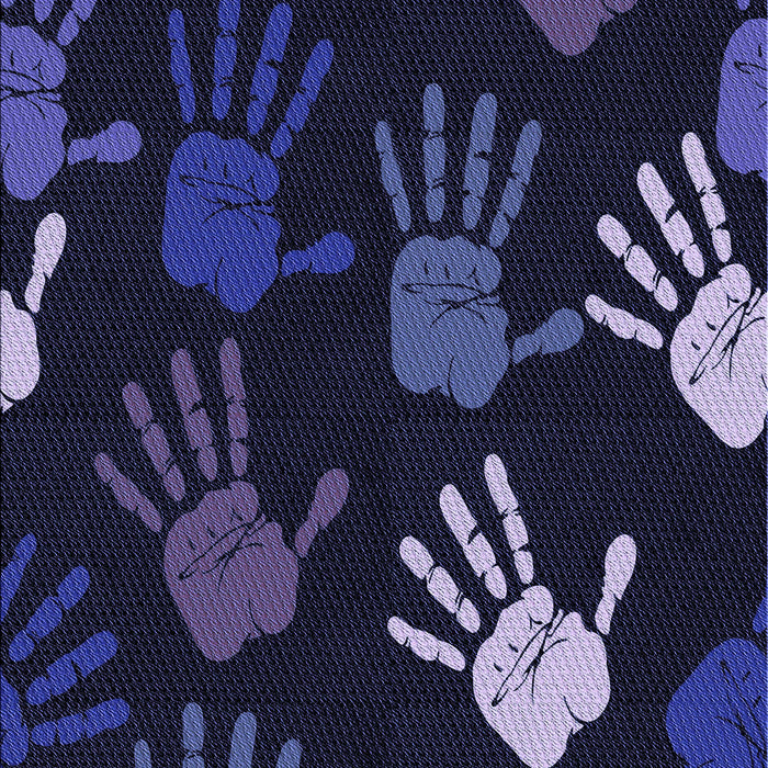 Machine Washable Transitional Deep Periwinkle Purple Rug, wshpat1687blu