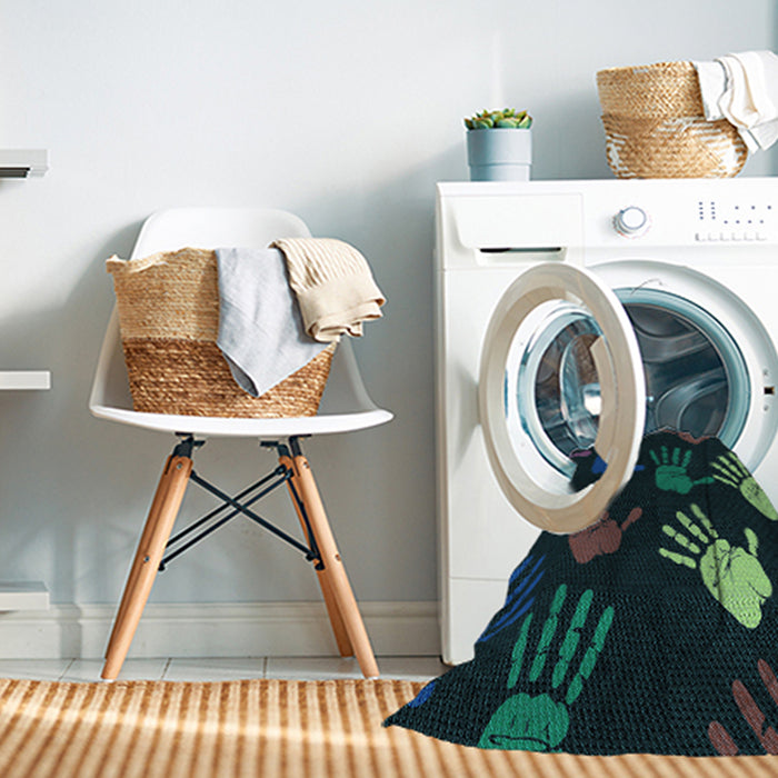 Machine Washable Transitional Midnight Gray Rug in a Washing Machine, wshpat1687lblu