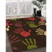 Machine Washable Transitional Saddle Brown Rug in a Family Room, wshpat1687org