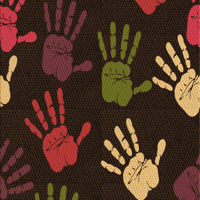 Patterned Saddle Brown Rug, pat1687org