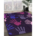 Machine Washable Transitional Deep Purple Rug in a Family Room, wshpat1687pur