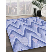 Patterned Blue Rug, pat1688blu