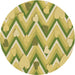 Square Machine Washable Transitional Dark Yellow Green Rug in a Living Room, wshpat1688brn