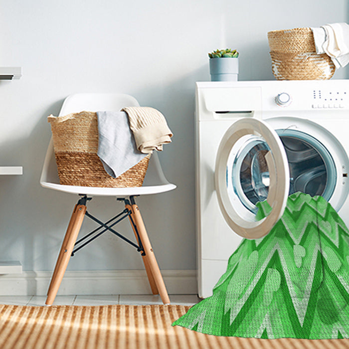 Machine Washable Transitional Neon Green Rug in a Washing Machine, wshpat1688grn