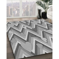 Patterned Smokey Gray Rug, pat1688gry