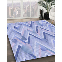 Patterned Blue Rug, pat1689blu