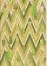 Machine Washable Transitional Bold Yellow Rug, wshpat1689brn