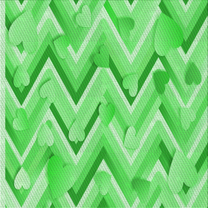 Round Patterned Neon Green Rug, pat1689grn