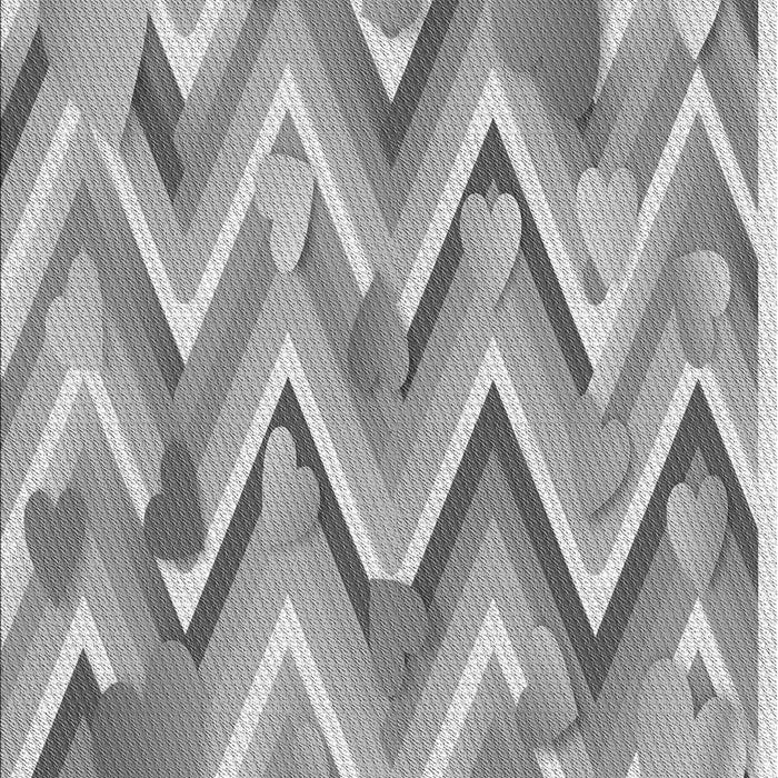 Patterned Platinum Gray Rug, pat1689gry