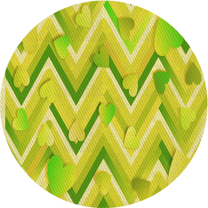 Square Patterned Pistachio Green Rug, pat1689yw