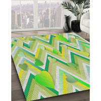 Patterned Green Novelty Rug, pat1689